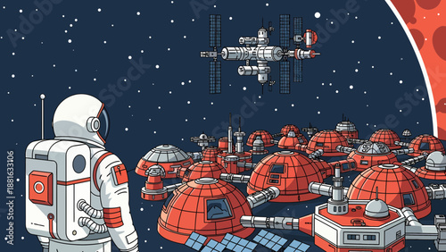 Astronaut in Space Suit on Alien Planet 4.