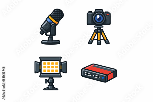 Microphone, camera, tripod, light, capture card: essential equipment for content creators