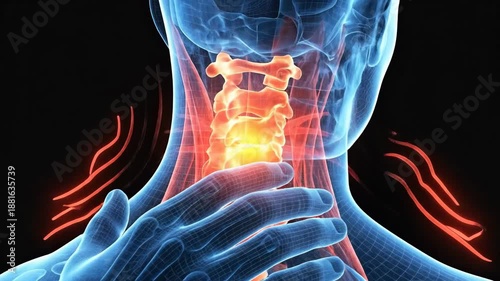 Understanding cervical spine rotation An intricate medical model illustrating neck bone anatomy and flexibility