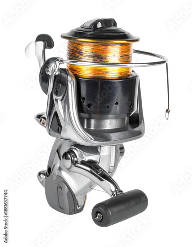 Fishing reel. isolated on transparent or white background