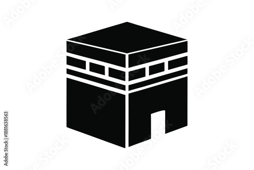 Kaaba Mecca Silhouette Islamic Holy Site Mosque qibla Icon