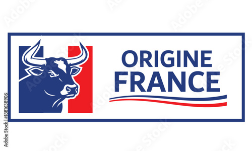 BOEUF ORIGINE FRANCE DRAPEAU VOLANT.