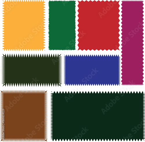 Colorful fabric swatches display