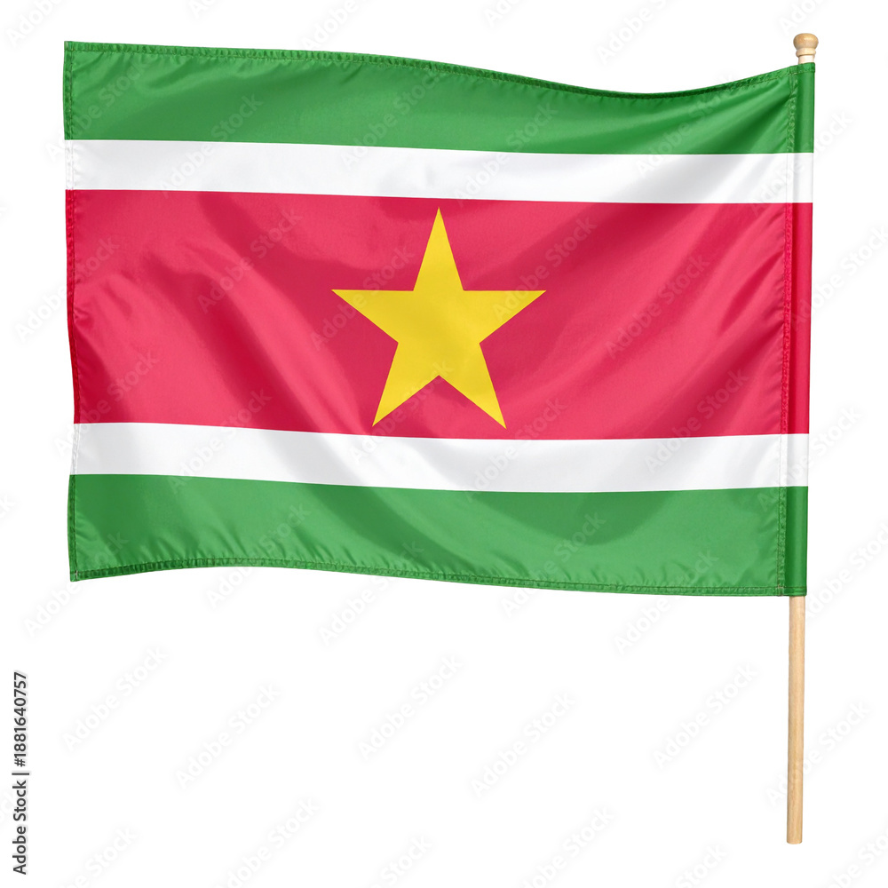 Obraz premium Flag of Suriname Islands Isolated on transparent or white background