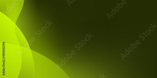 Green wave modern gradient black background with white space for text and message. template design. vector illustration	