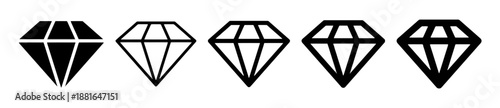 Diamond shapes collection for jewelry gems and precious stones