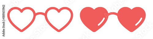 Heart shaped eyeglasses valentines day party love