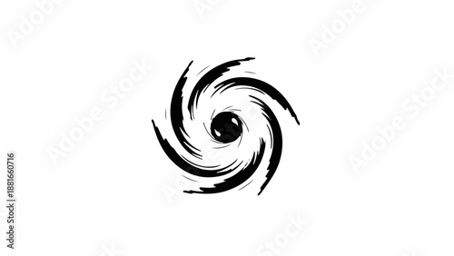 Abstract swirling vortex with a dark center, representing energy or a black hole.
