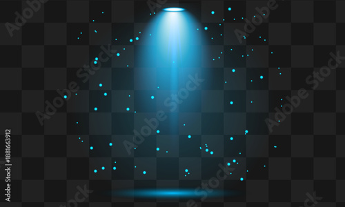 Blue Spotlight on stage