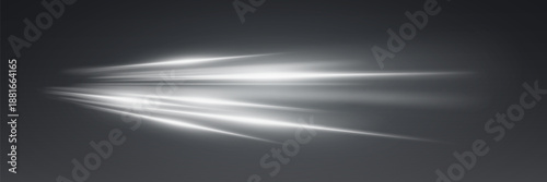 White lines of the speed of light. Vector illustration