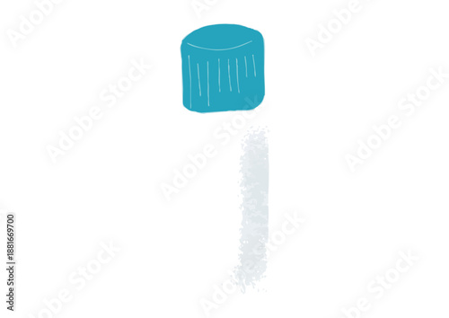 青い蓋のローション容器のイラスト