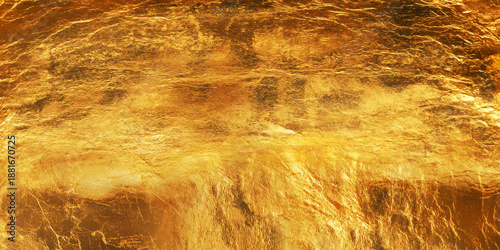 Abstract Gold Concrete Wall Surface. Shiny Gold Wall Texture with Rough Surface