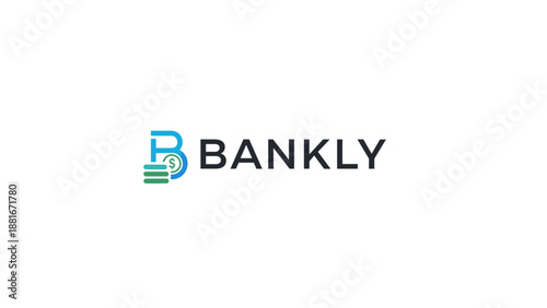 Bankly Logo Design Element Corporate Identity.