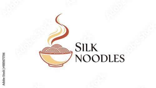 Bowl of Noodles with Steam Rising.