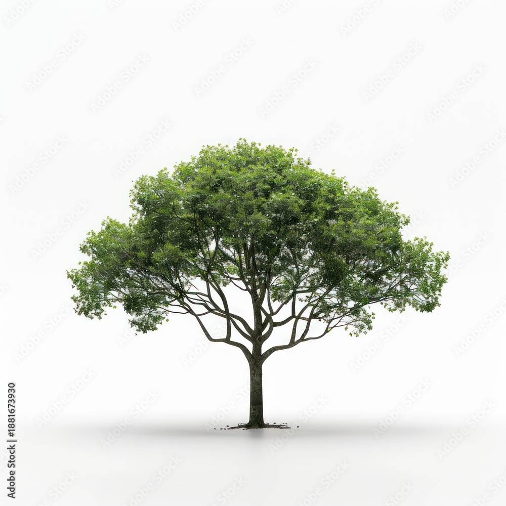 Obraz premium Lush green tree isolated background