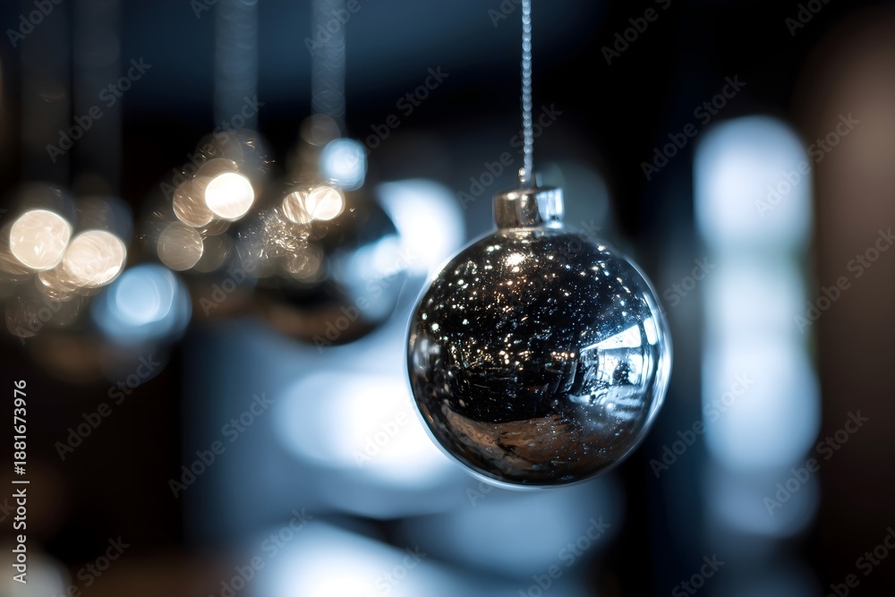 Fototapeta premium Christmas in the office – macro-level close-up, high-contrast