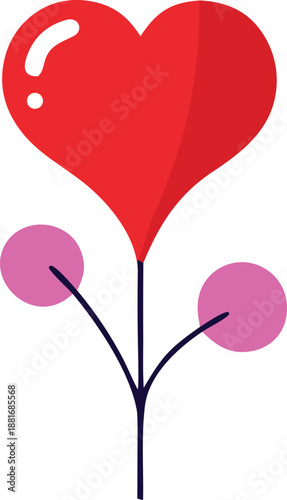 Inquisitive heart blooming with curiosity