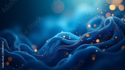 Abstract blue waves background.