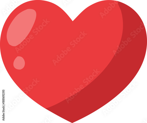 Vibrant red heart symbolizing love and affection