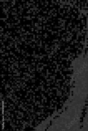 Black noise grain texture with white pixels on dark background