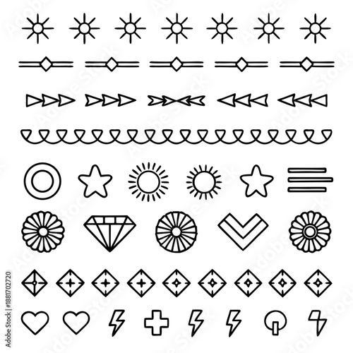 Versatile vector icon set for ui, web, and branding