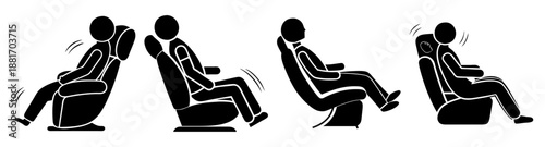 Ancient rock art depiction of four human figures in various poses