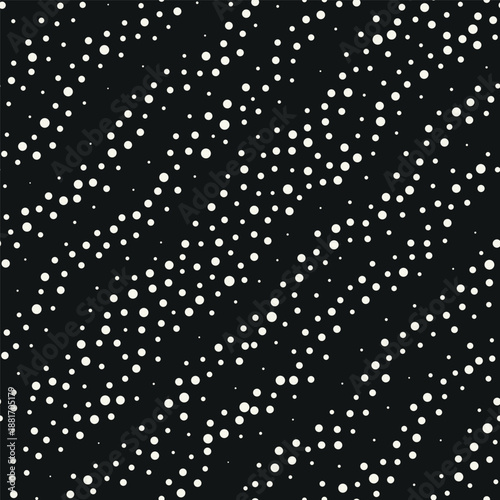 Vector seamless pattern. Modern spotted texture. Repeating abstract dotted background. Graphic diagonal wavy stripes. Can be used as a swatch in Illustrator.	