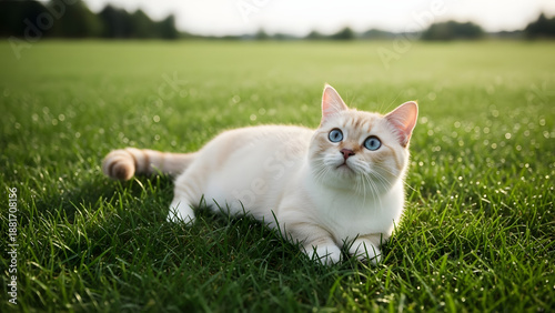 white muchkin playfull