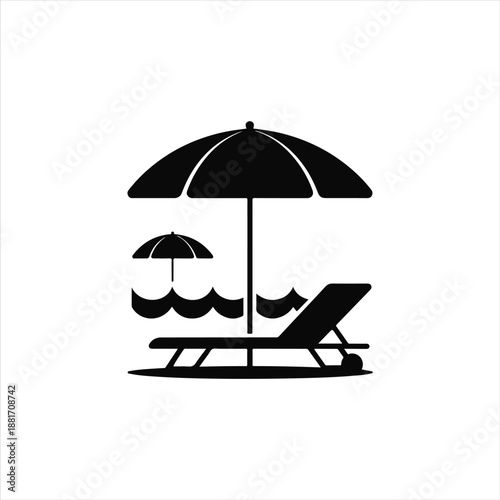 chaise lounge on a white background