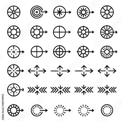 Versatile vector icon set for ui/ux design, web, and branding - 30 icons