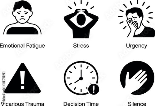 Managing stress and emotional fatigue with effective decision making techniques and silence