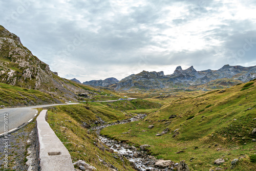 Col du Pourtalet, France. Mountain pass in the French Pyrenees massif, symbol of the Tour de France