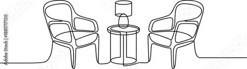 Modern minimalist armchairs with side table and lamp contemporary furniture design for living room