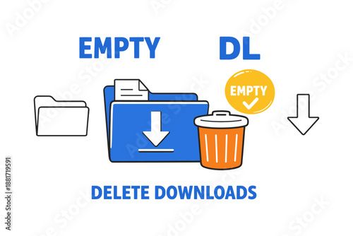 Digital management: clear unnecessary files from download folder