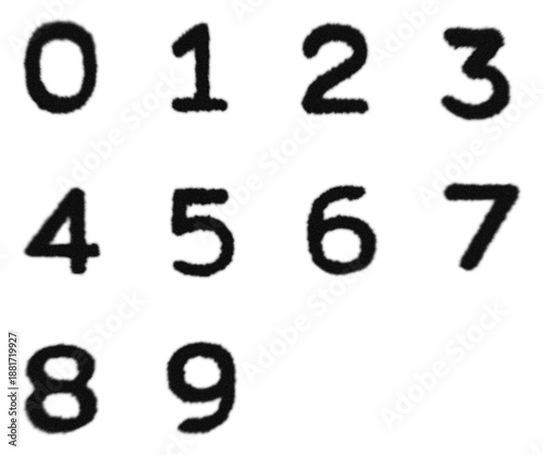 Grunge Typewriter Numbers