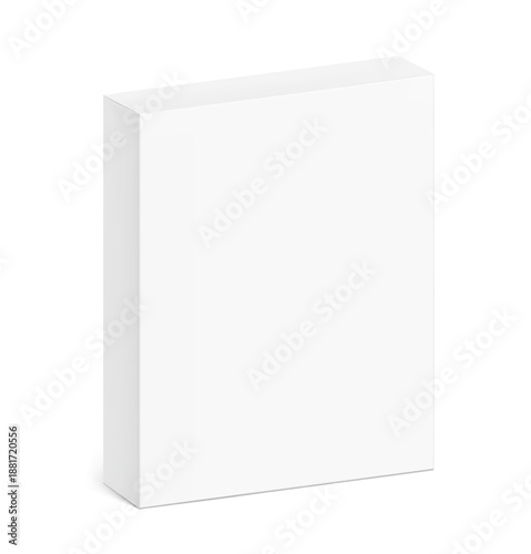 Cardboard box packaging for powder laundry detergent mockup.Vector illustration on white background. Can be use for your design, packaging, presentation. EPS10.