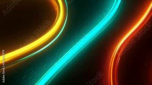 A mesmerizing video showcasing vibrant neon lights in motion at night