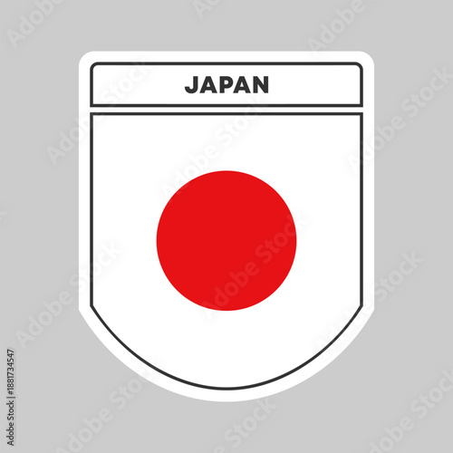 National flag of Japan illustration design