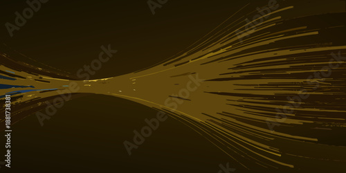 abstract art with golden lines on dark background