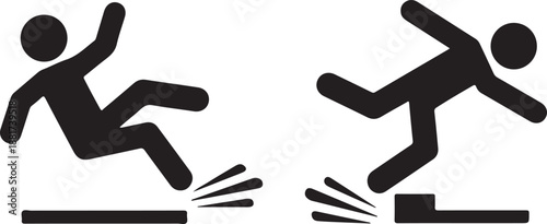 Print Slip and Trip Hazard Warning Icons - Workplace Safety Signage