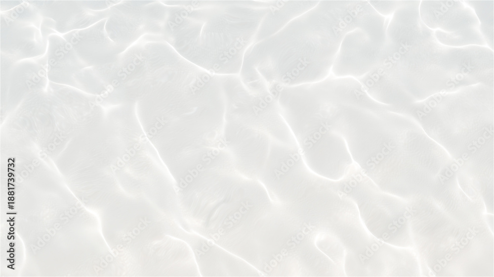 Obraz premium 真っ白でクリーンな水面の揺らぎと波の背景素材