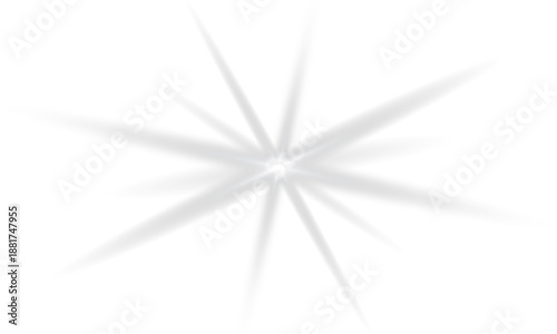 Foto Minimalist gray star with long thin rays on transparent PNG background