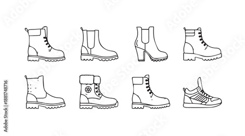 Collection of various boot styles