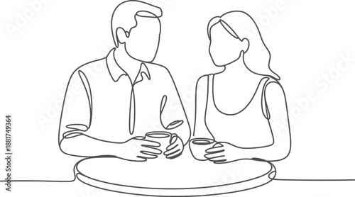 A man with short hair and a woman in a sleeveless top standing together in an isolated background