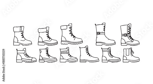 Collection of classic lace-up boots