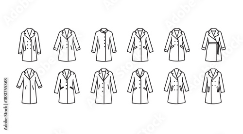 Collection of classic trench coats