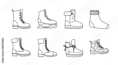 Collection of winter footwear