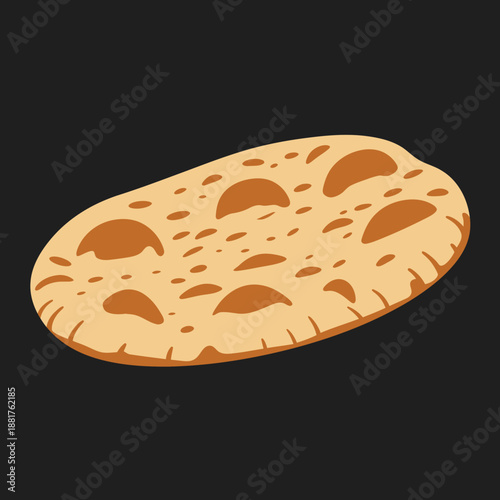 Flatbread with Sesame Seeds and Holes.