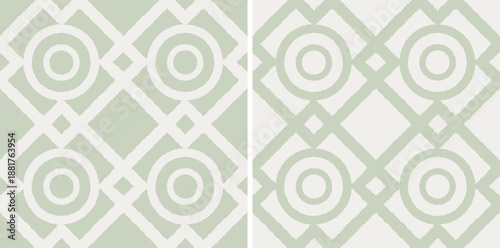Vector seamless abstract geometric pattern in trendy 2026 colors. Geometric seamless ornament.
