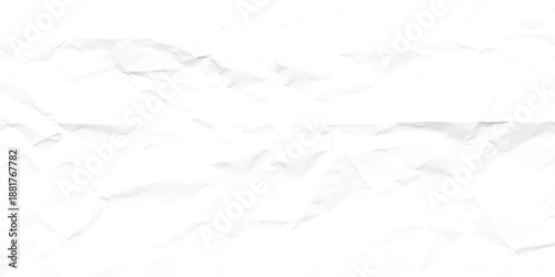 A detailed close-up of a crumpled white paper texture creating an abstract background
